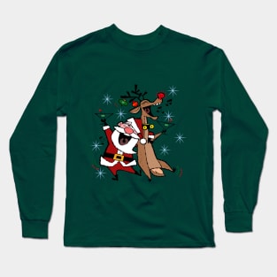 happy Holidays drunk santa Long Sleeve T-Shirt